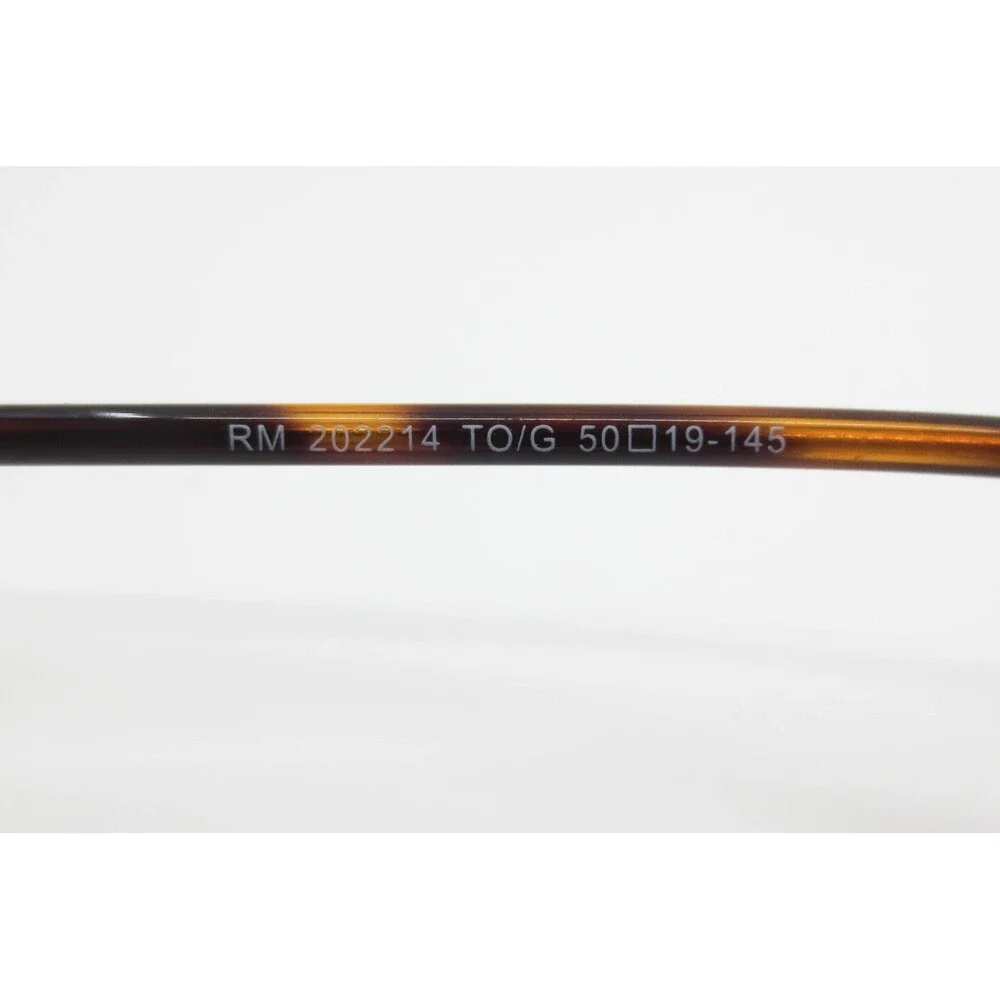 Robert Mitchell RM 202214 TO/G Gold Tortoise Round Eyeglass Frames 50-19-145